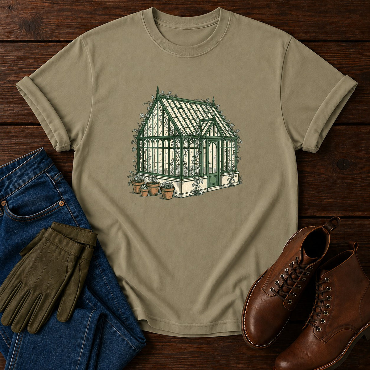 Glasshouse T-Shirt — Khaki