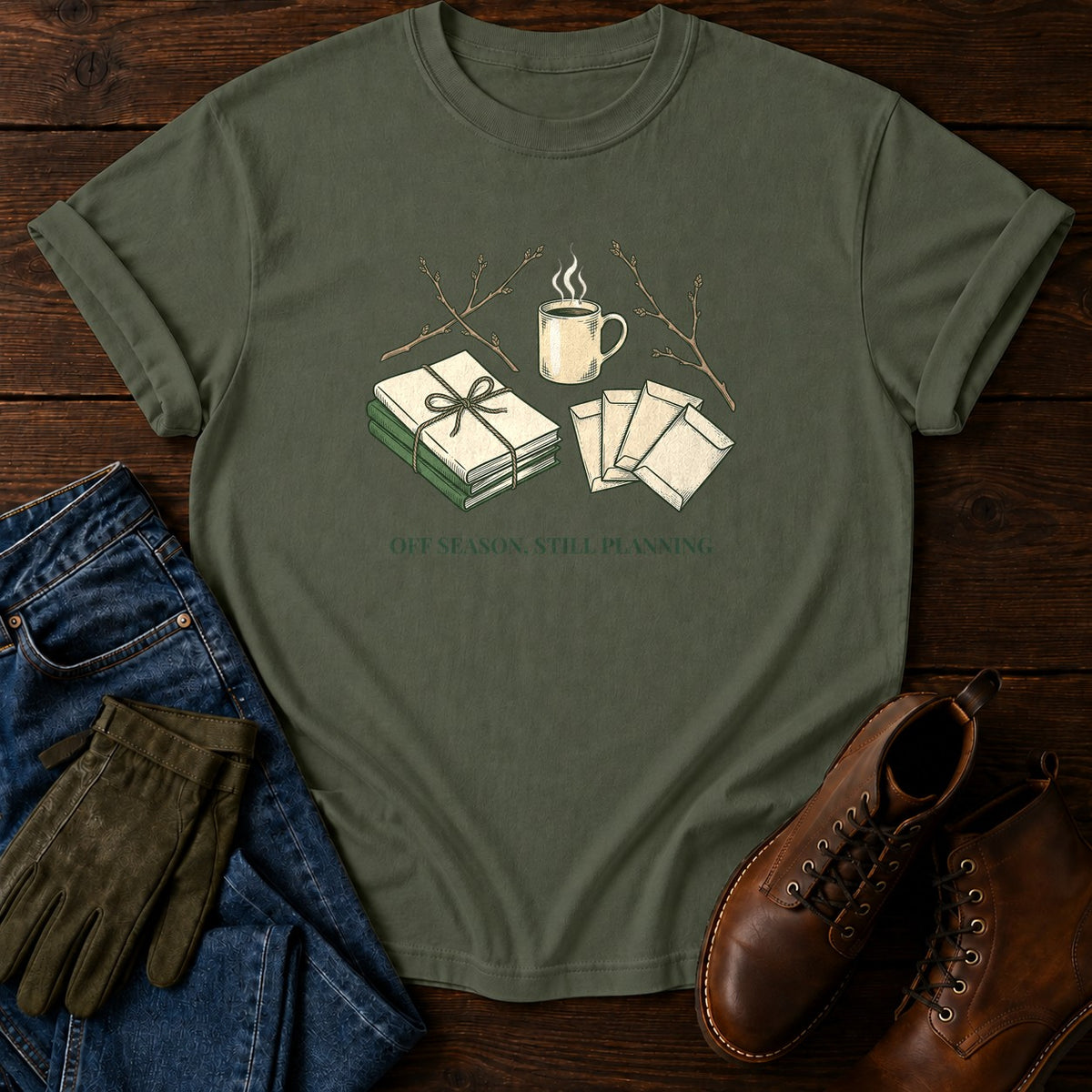 Off Season T-Shirt — Moss