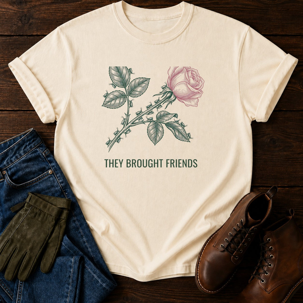 Brought Friends T-Shirt — Ivory