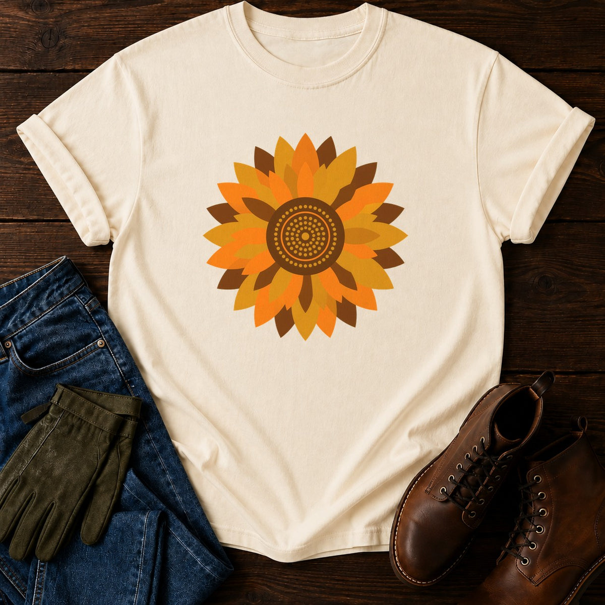 Sunflower Disco T-Shirt — Ivory