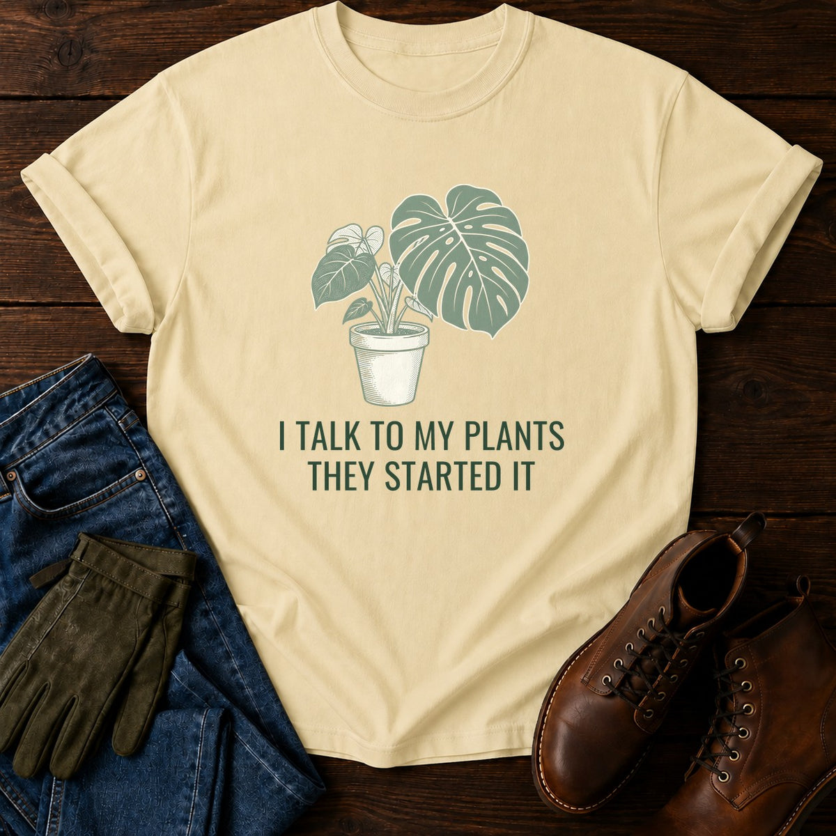 They Started It T-Shirt — Butter