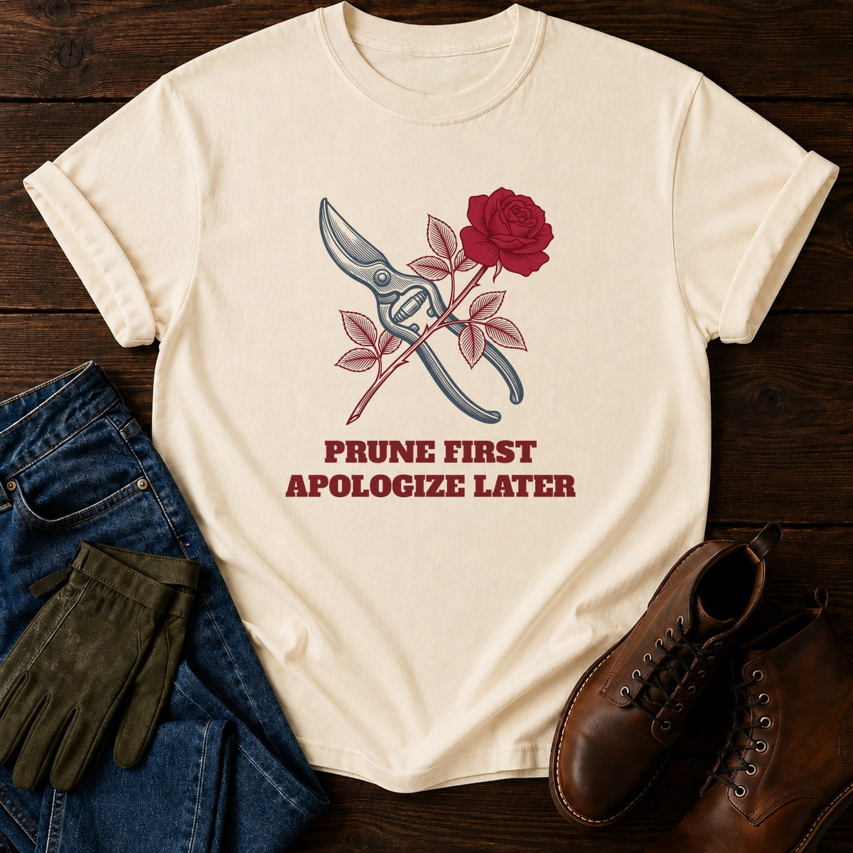 Prune First T-Shirt — Ivory