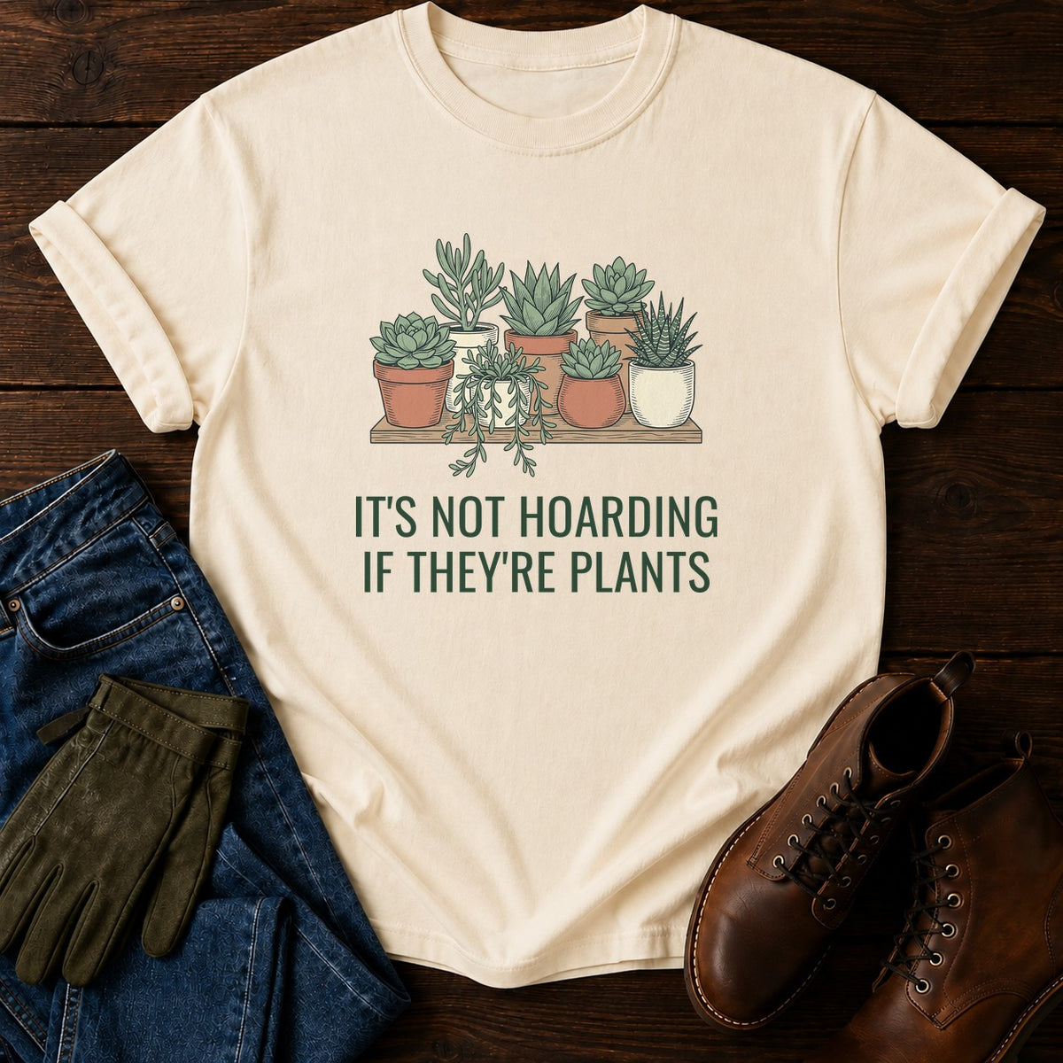 Not Hoarding T-Shirt — Ivory