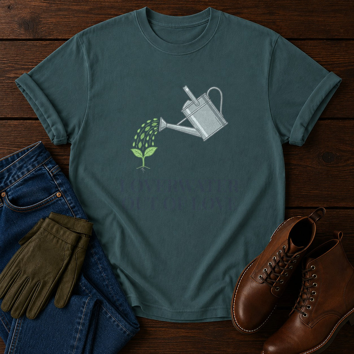 I Overwater T-Shirt — Blue Spruce
