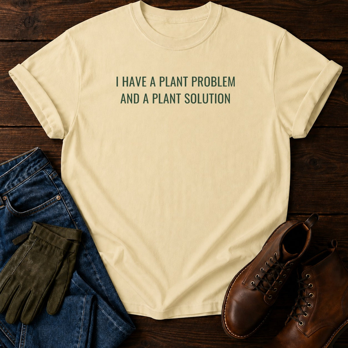 Plant Problem T-Shirt — Butter
