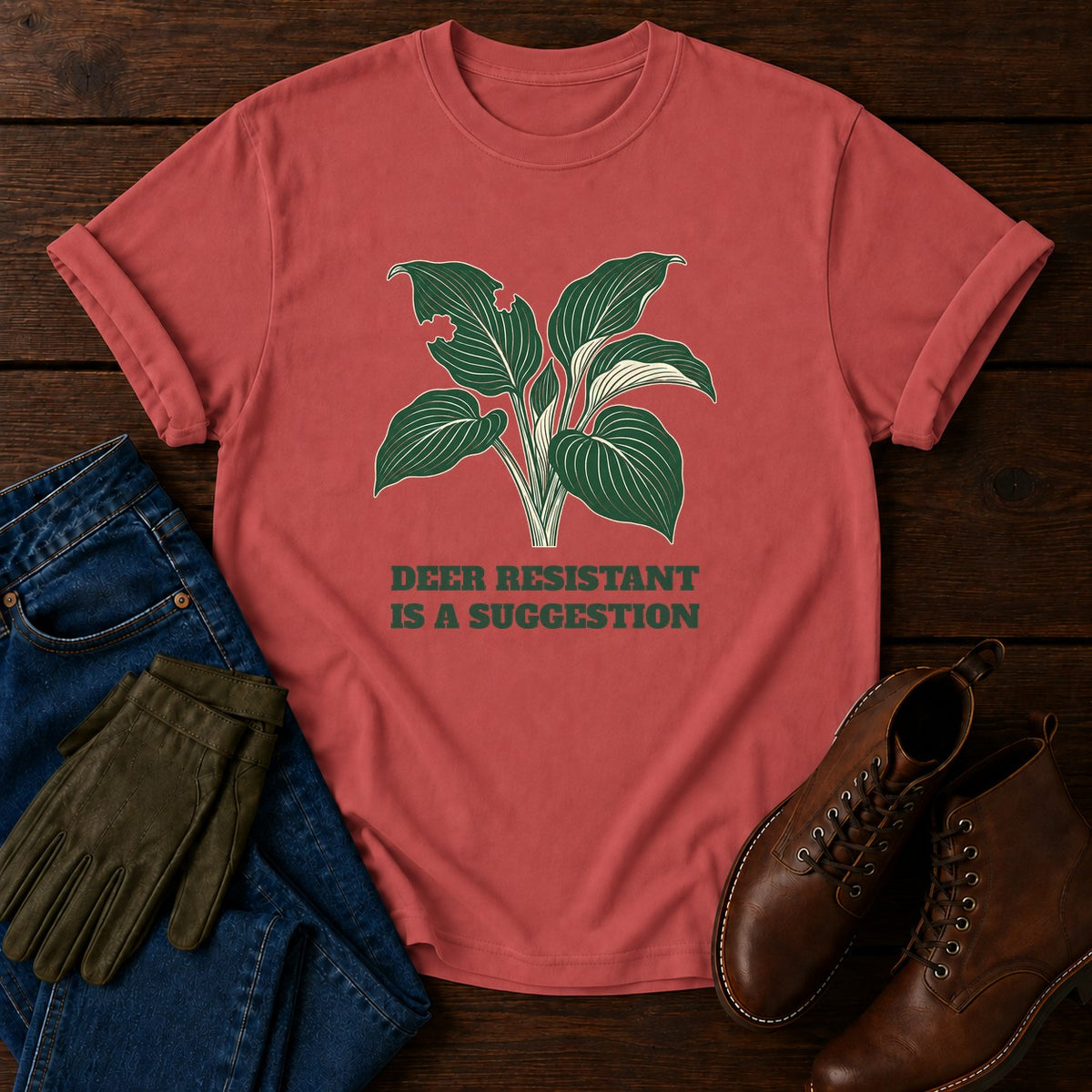 Deer Resistant T-Shirt — Crimson