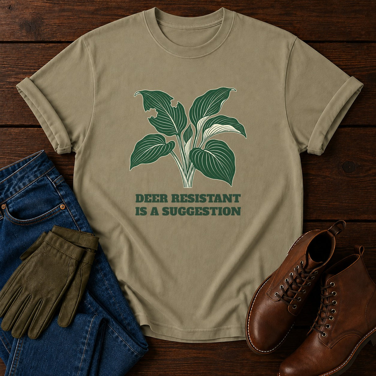 Deer Resistant T-Shirt — Khaki
