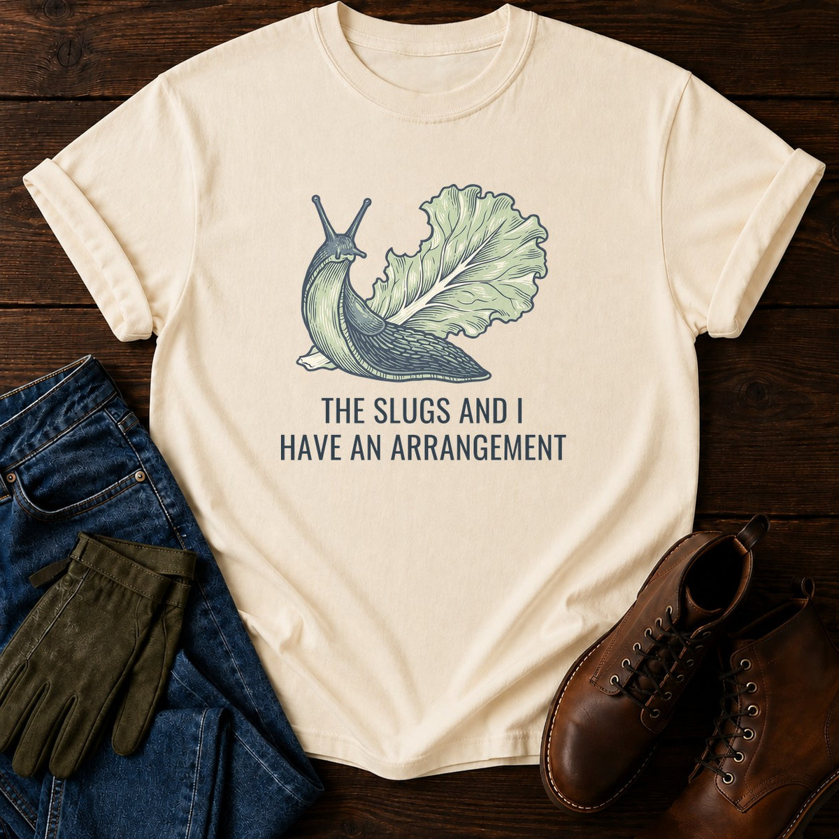 Slug Arrangement T-Shirt — Ivory