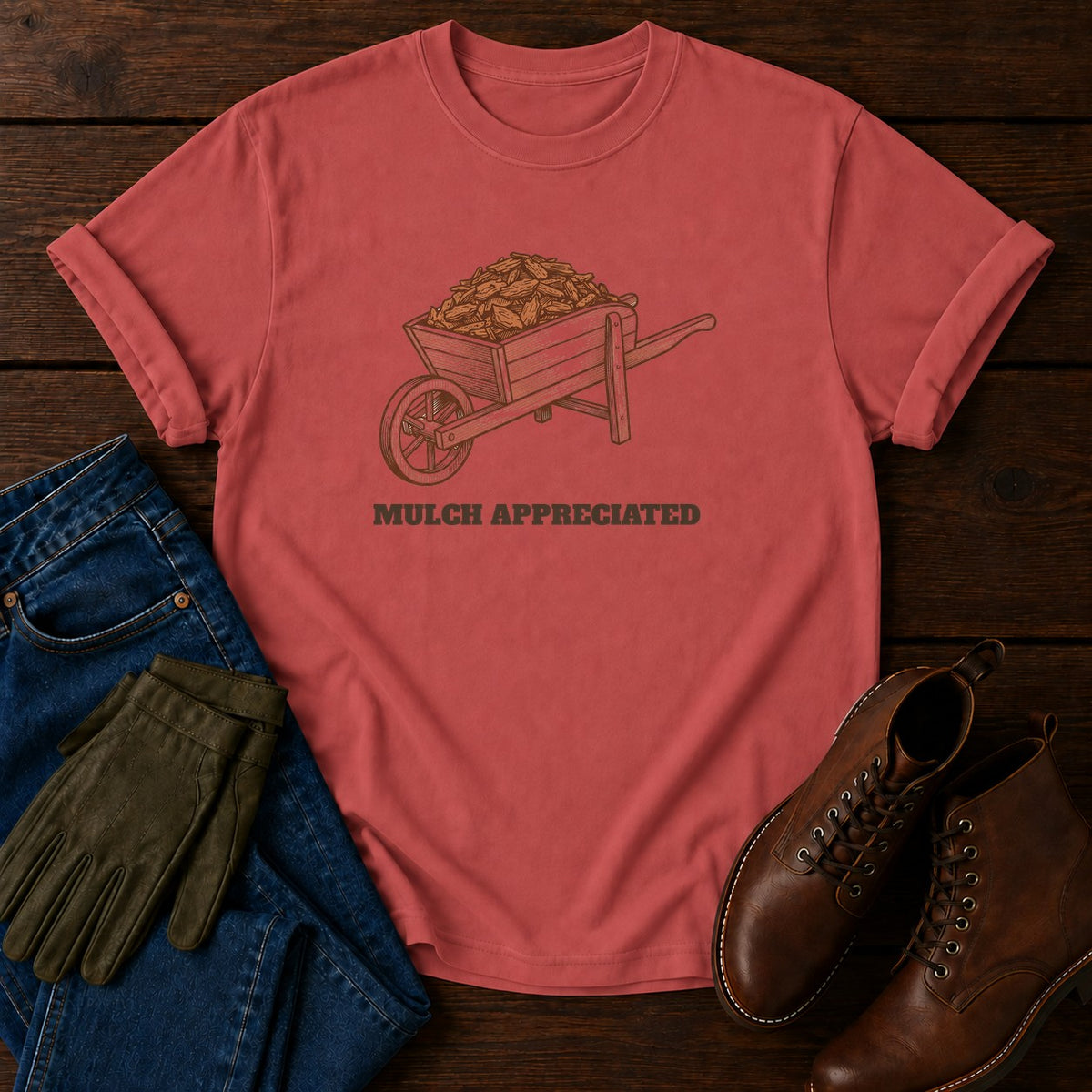 Mulch Appreciated T-Shirt — Crimson