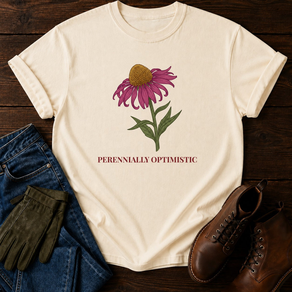 Perennially Optimistic T-Shirt — Ivory