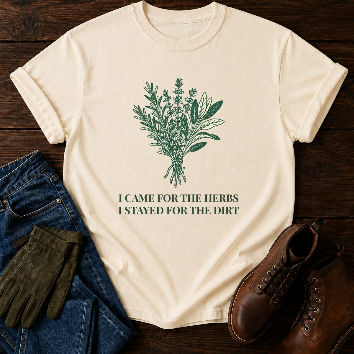Herbs And Dirt T-Shirt — Ivory