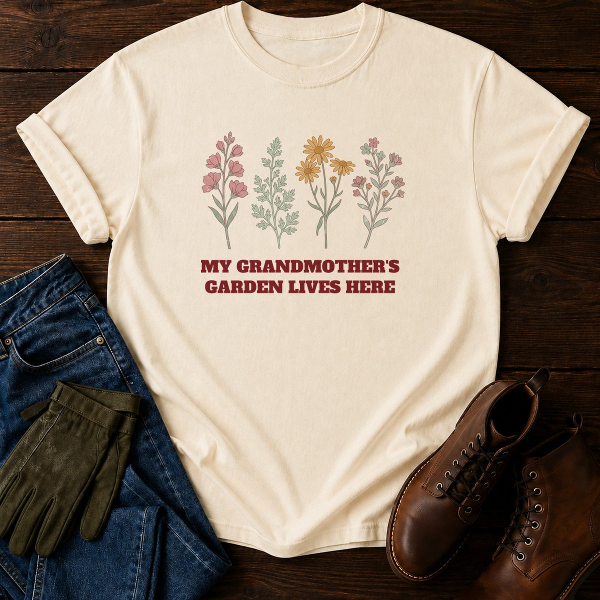 Grandmother's Garden T-Shirt — Ivory
