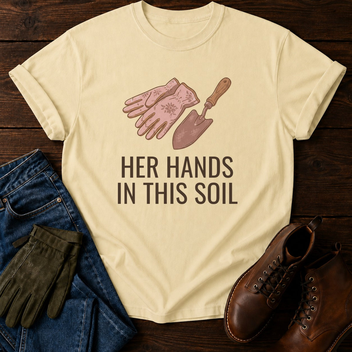Her Hands T-Shirt — Butter