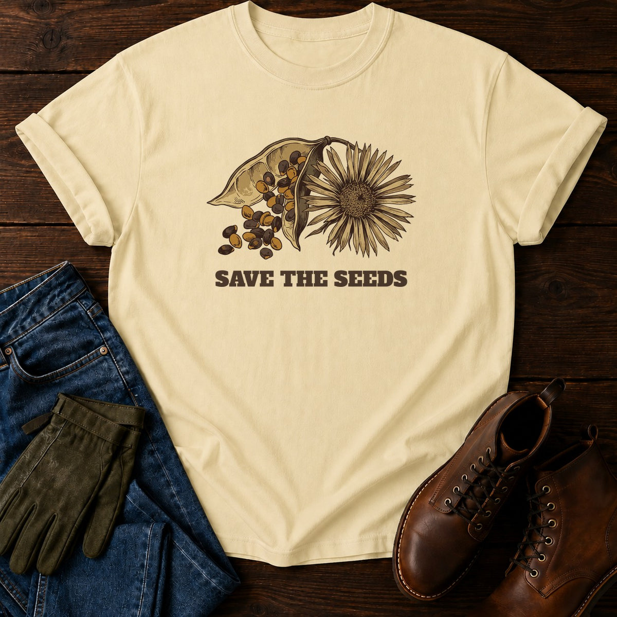 Save The Seeds T-Shirt — Butter