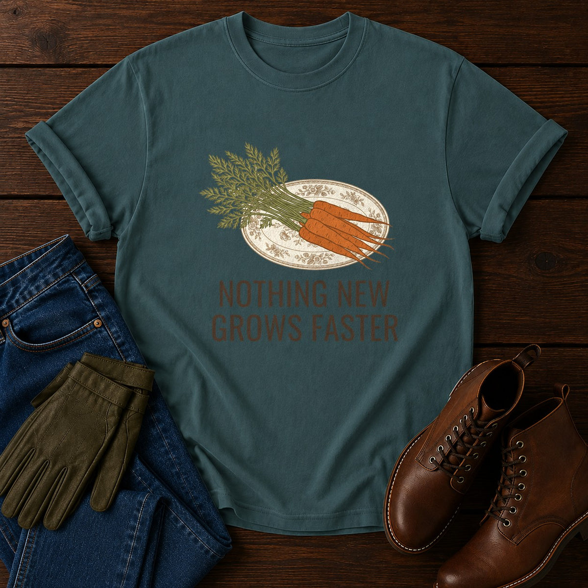 Nothing New T-Shirt — Blue Spruce