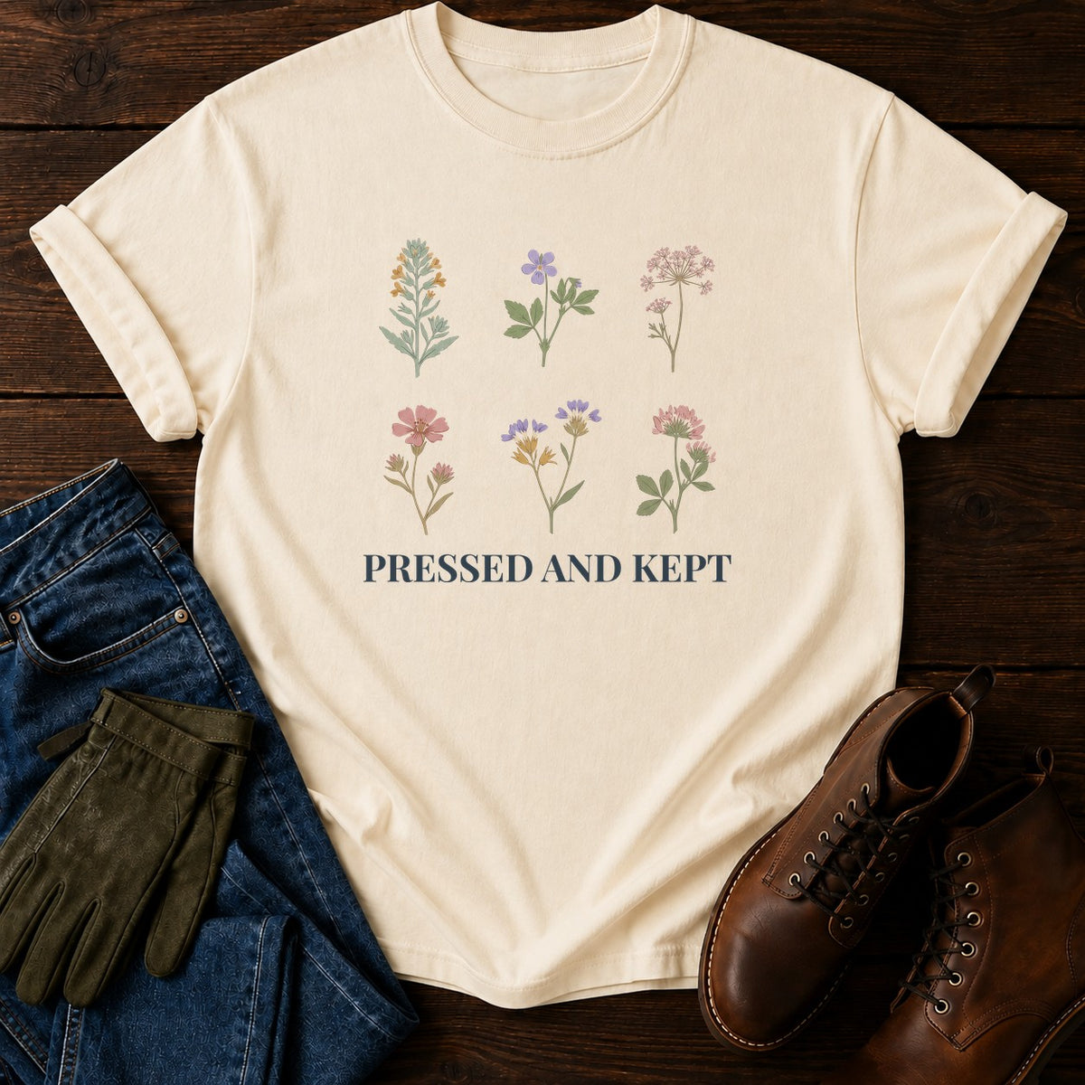 Pressed And Kept T-Shirt — Ivory