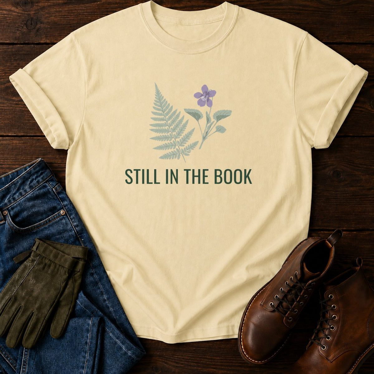 Still In The Book T-Shirt — Butter