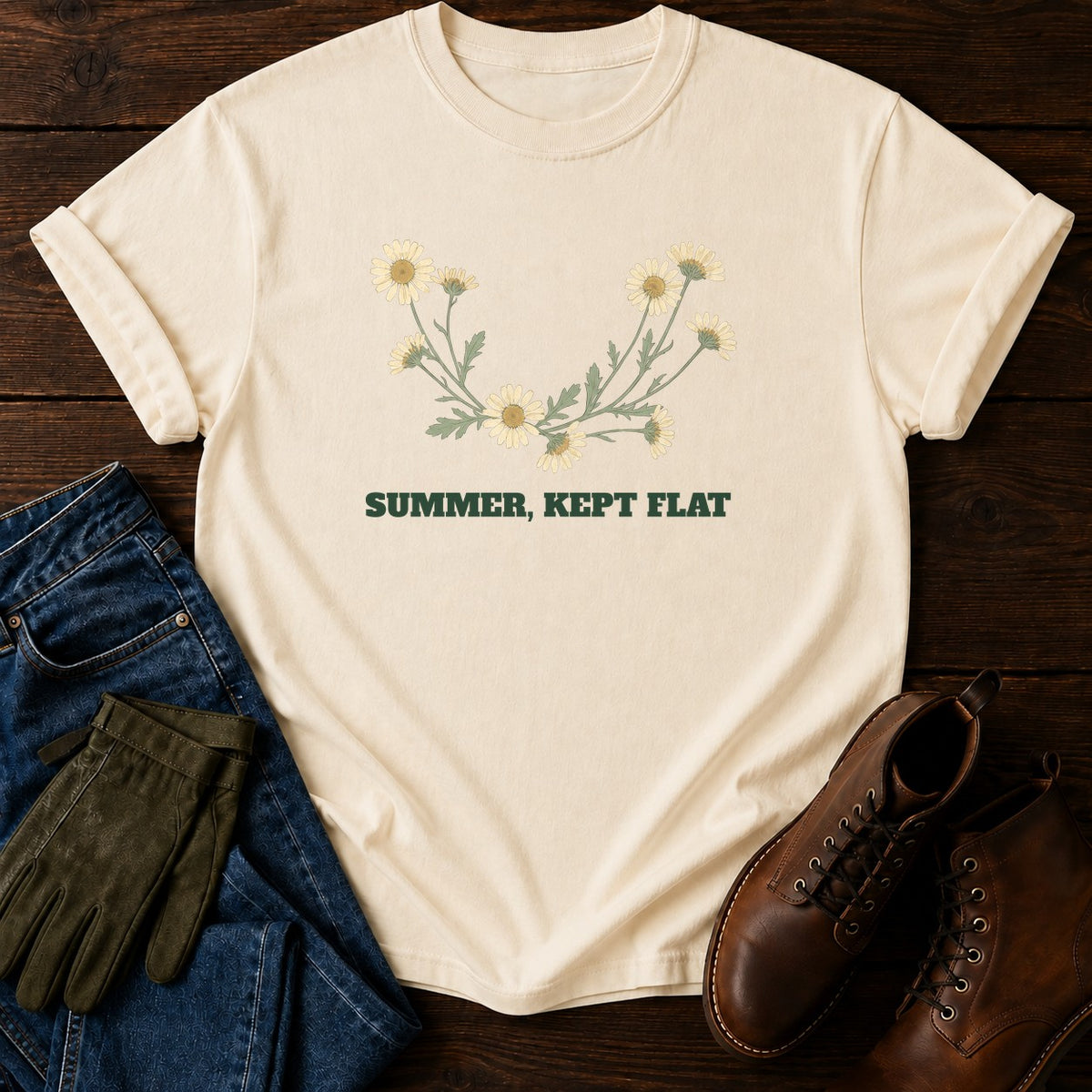 Summer Kept Flat T-Shirt — Ivory