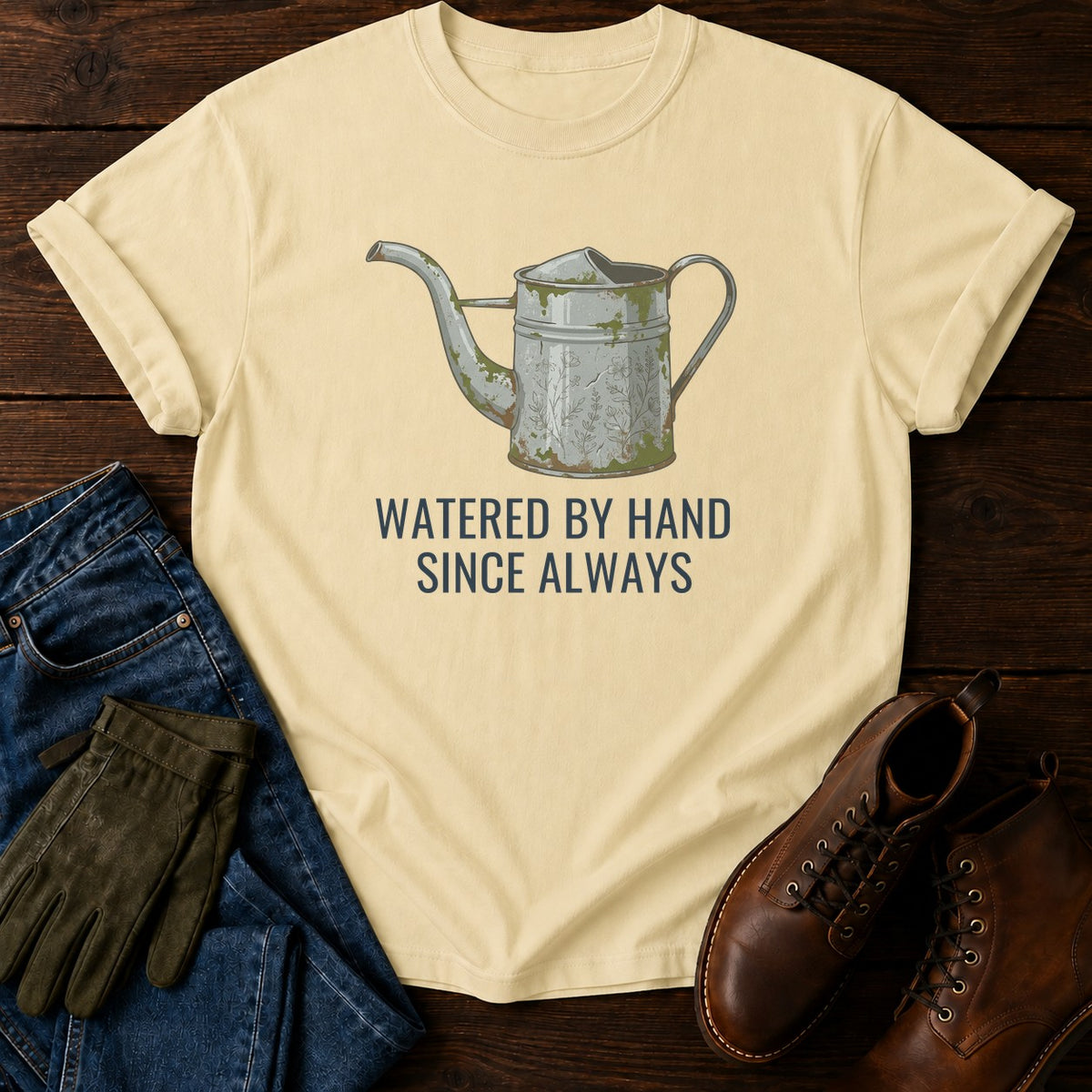 Watered By Hand T-Shirt — Butter