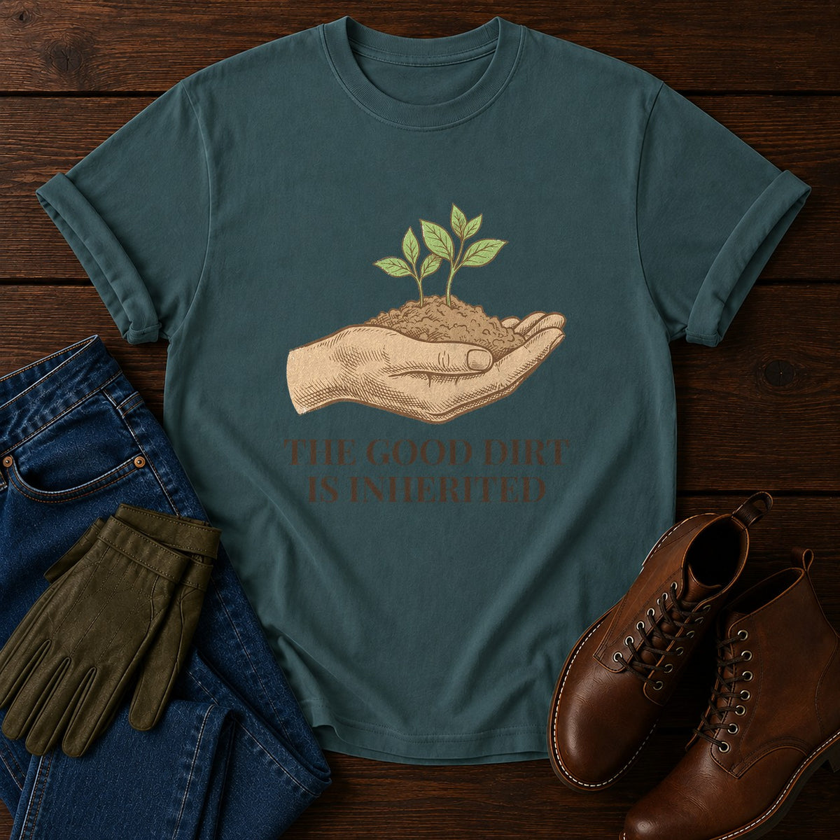 The Good Dirt T-Shirt — Blue Spruce