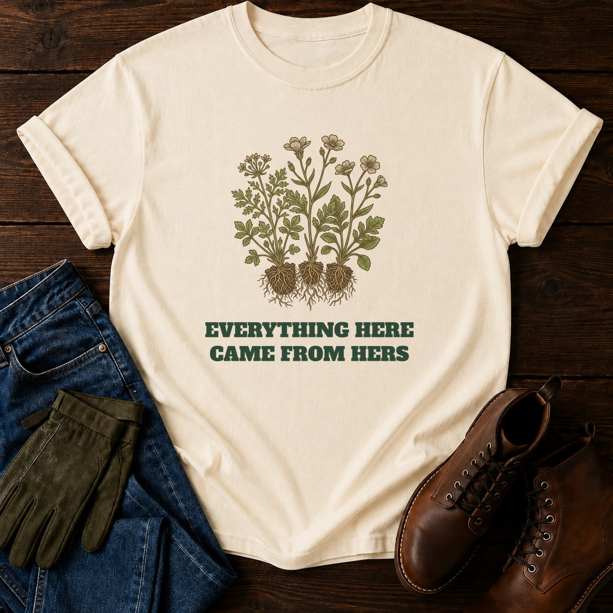 Came From Hers T-Shirt — Ivory