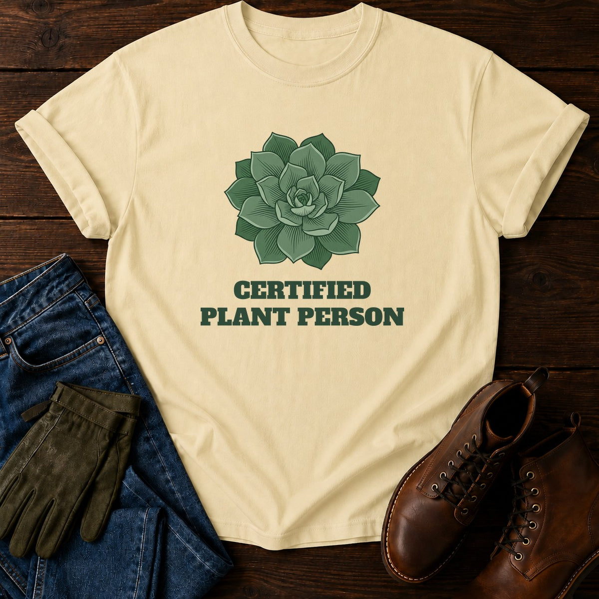 Certified Plant Person T-Shirt — Butter