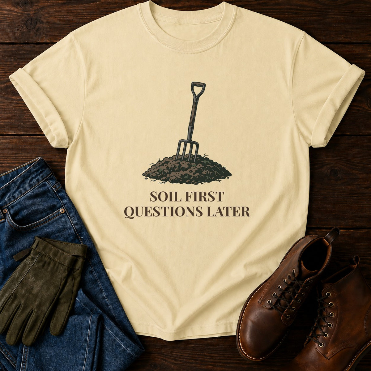 Soil First T-Shirt — Butter