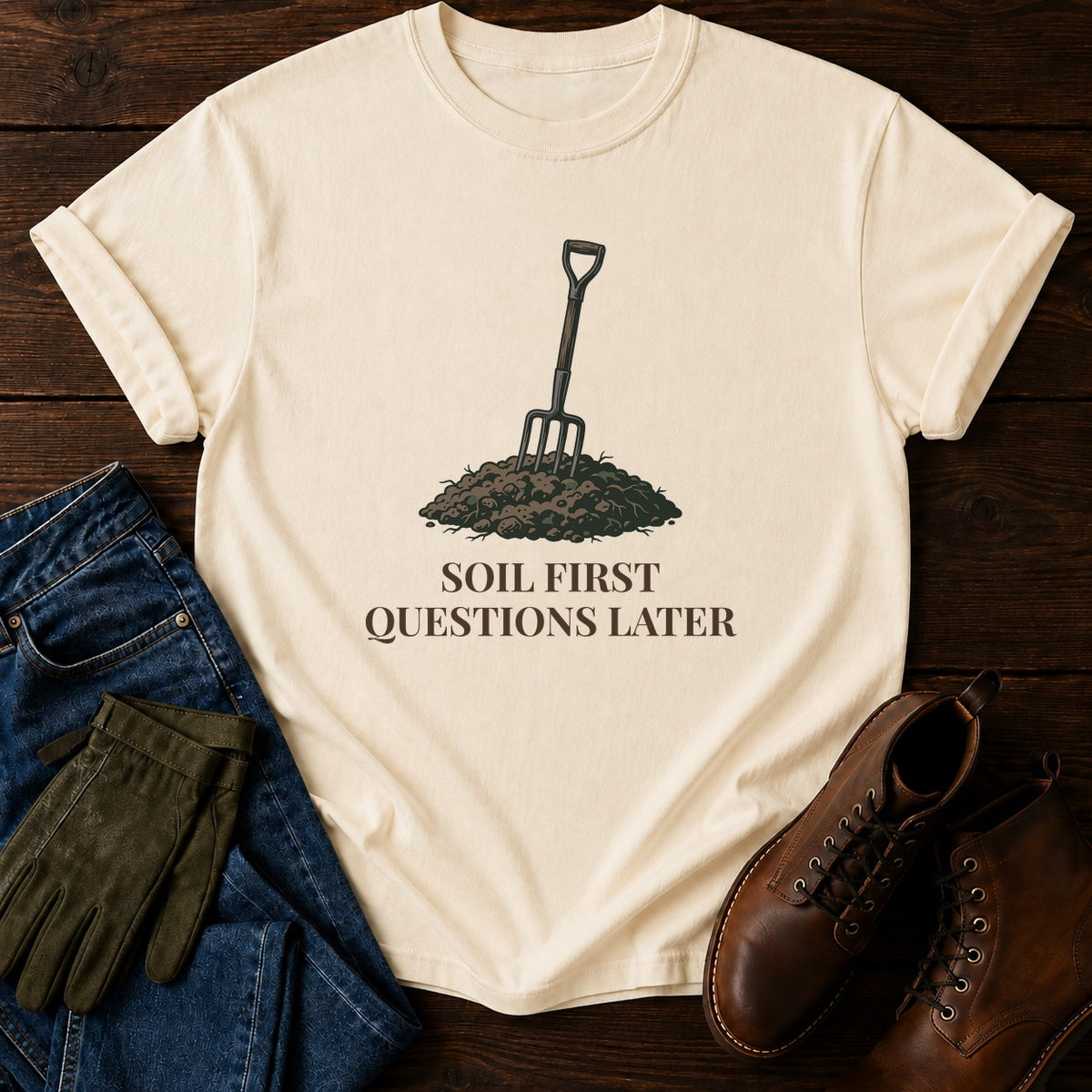 Soil First T-Shirt — Ivory
