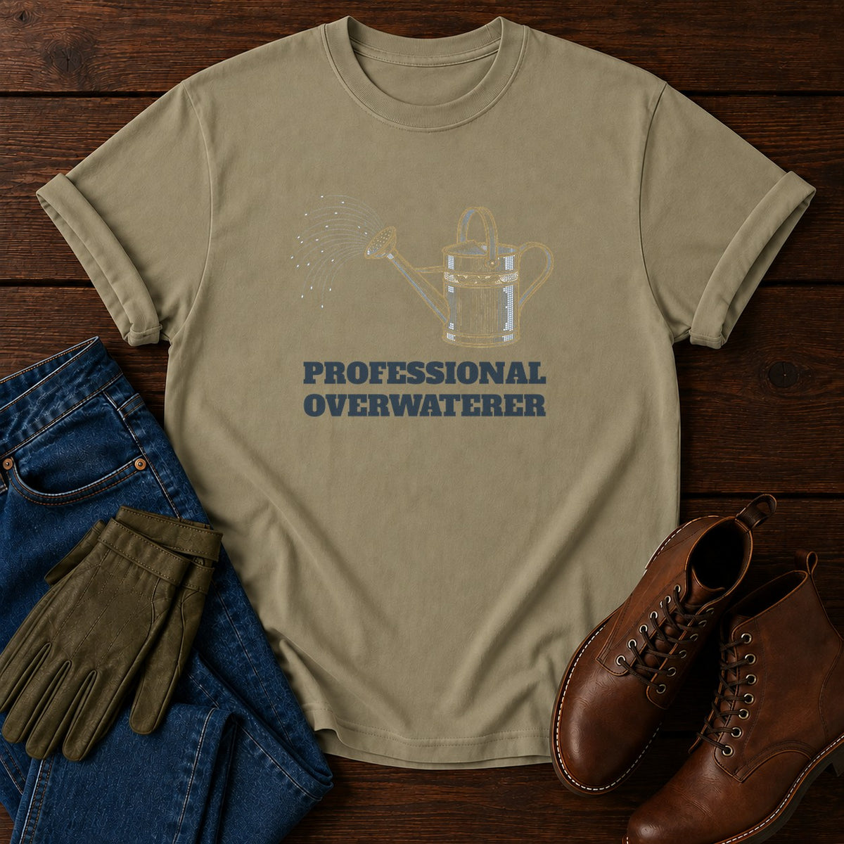 Professional Overwaterer T-Shirt — Khaki