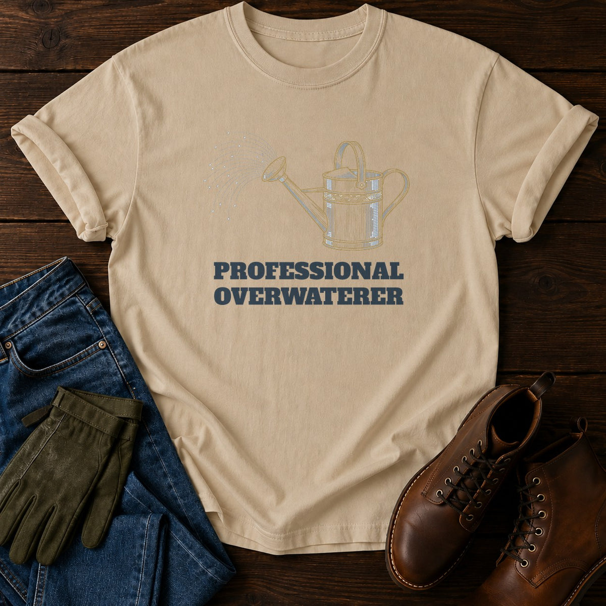 Professional Overwaterer T-Shirt — Sandstone