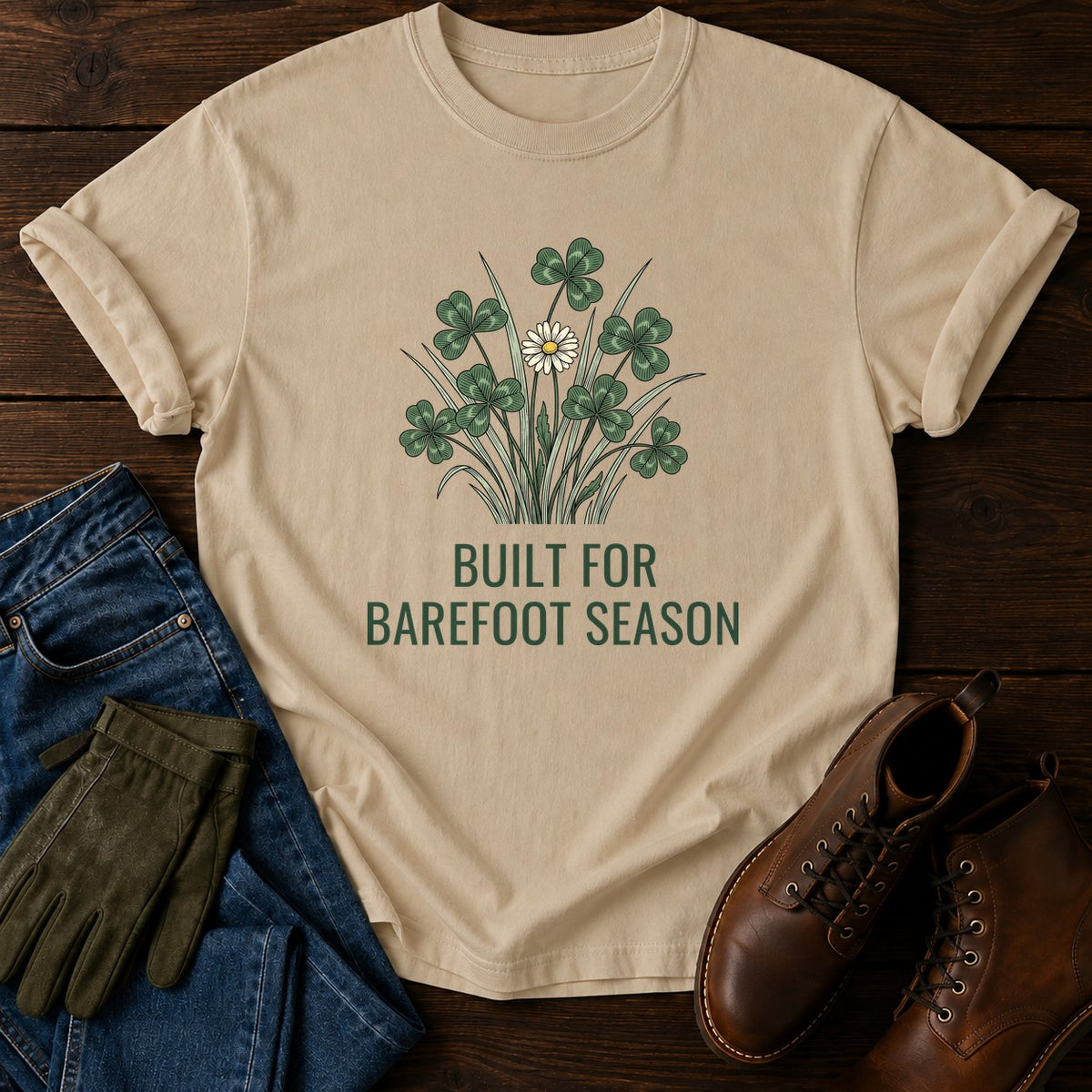 Barefoot Season T-Shirt — Sandstone