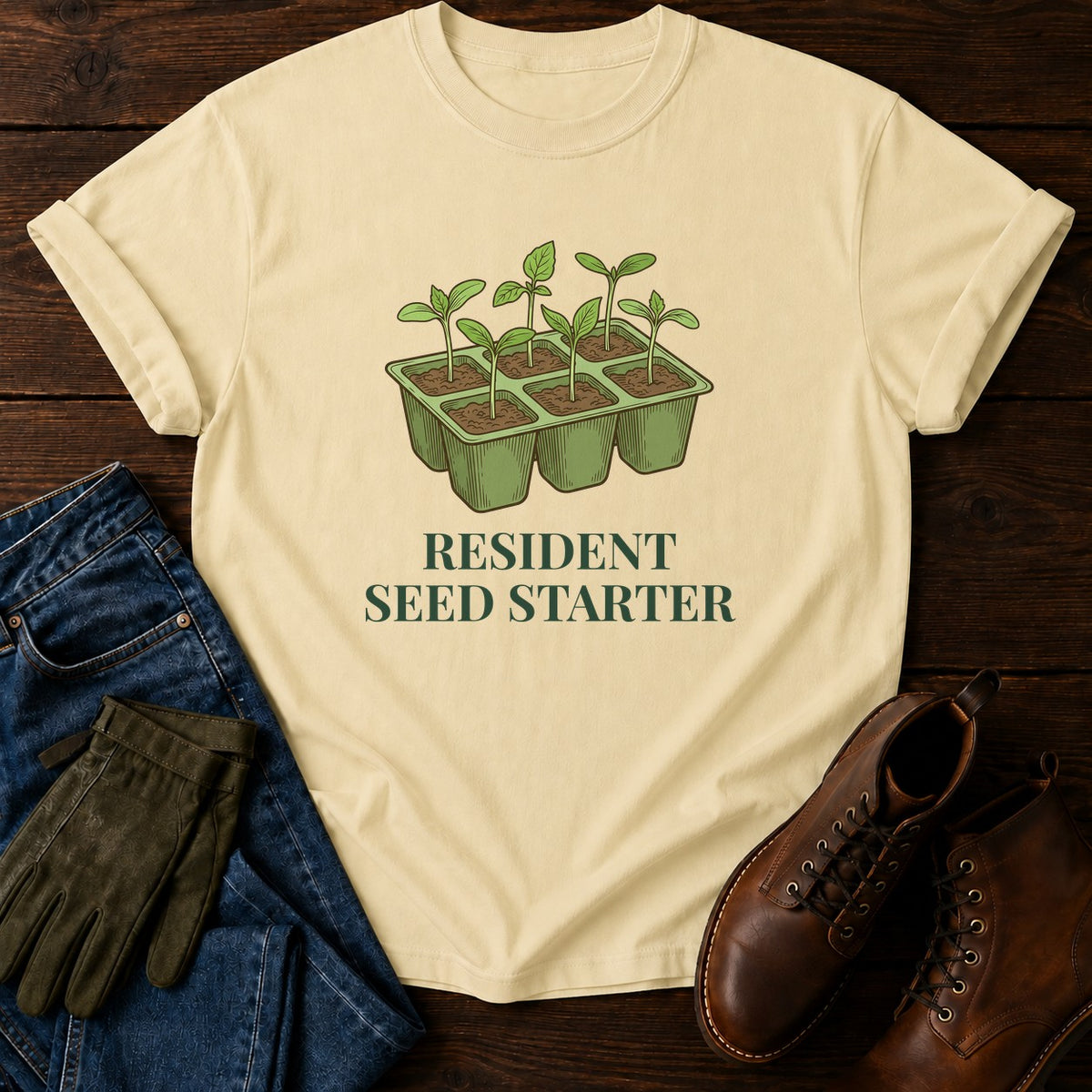 Resident Seed Starter T-Shirt — Butter
