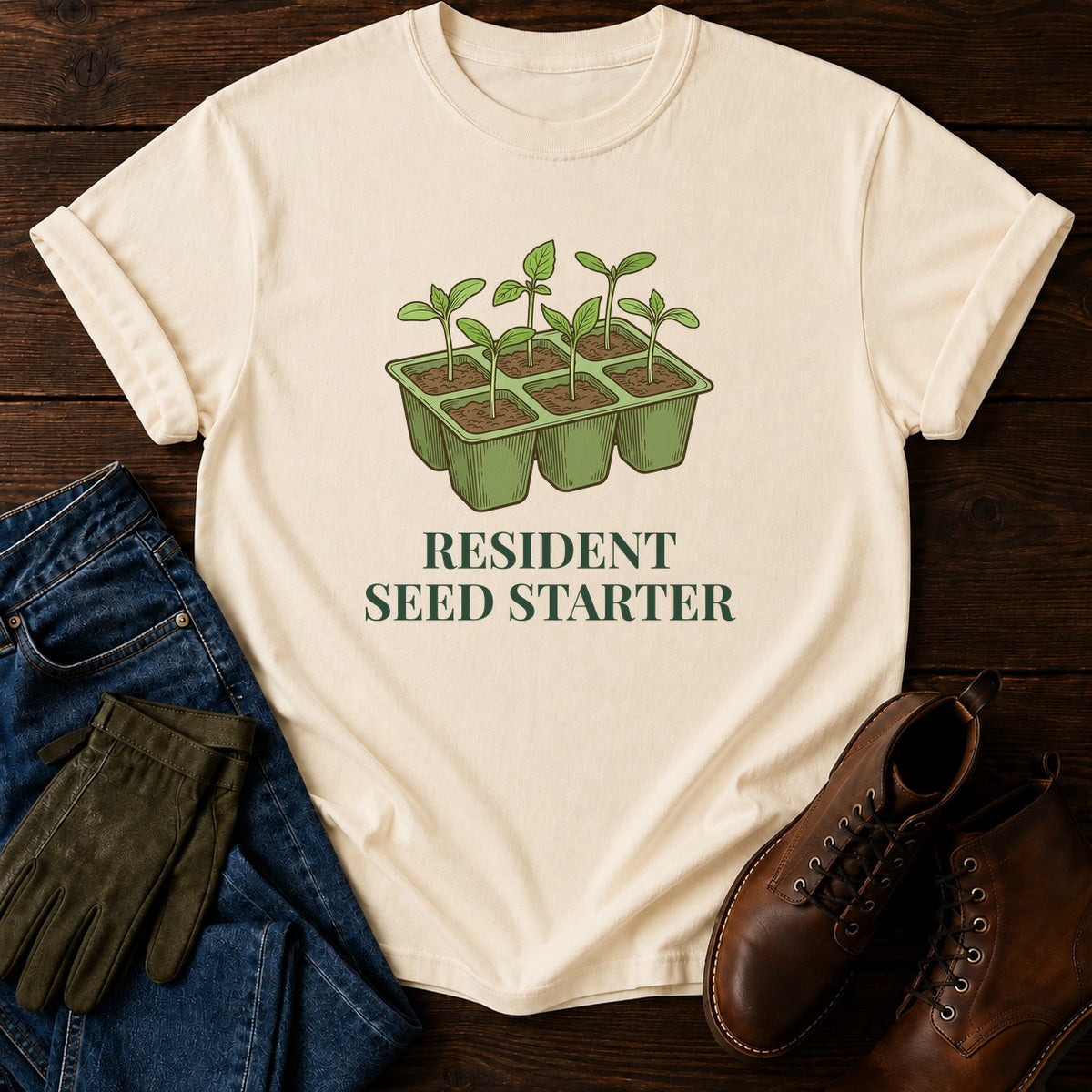 Resident Seed Starter T-Shirt — Ivory