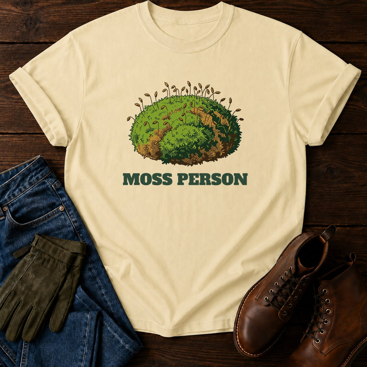 Moss Person T-Shirt — Butter