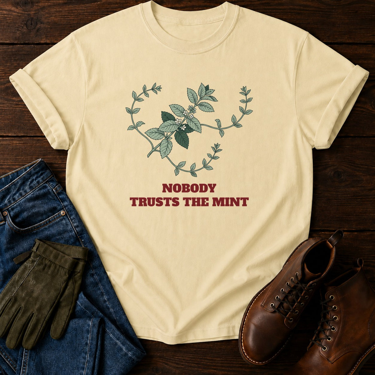 Nobody Trusts Mint T-Shirt — Butter