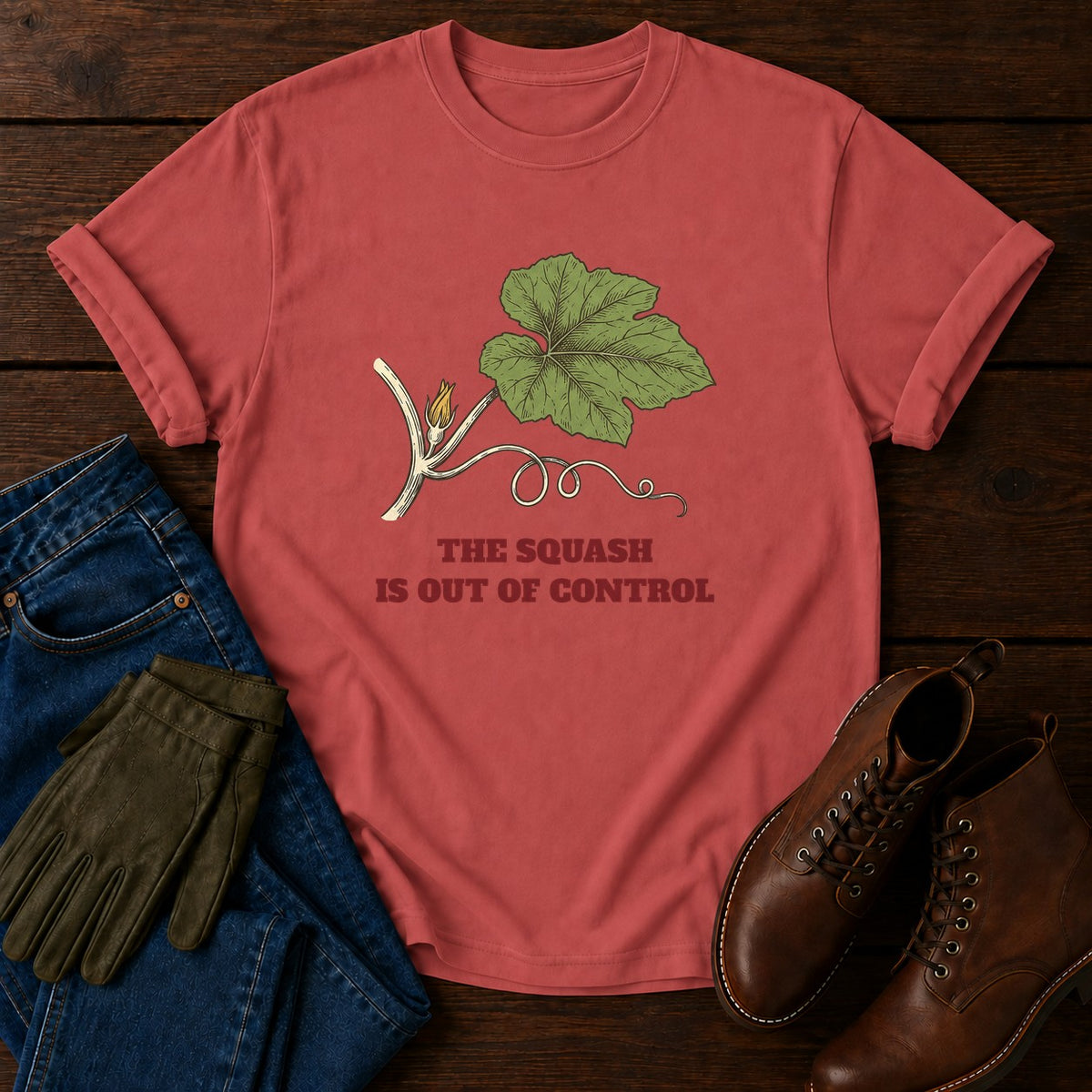 Out Of Control T-Shirt — Crimson