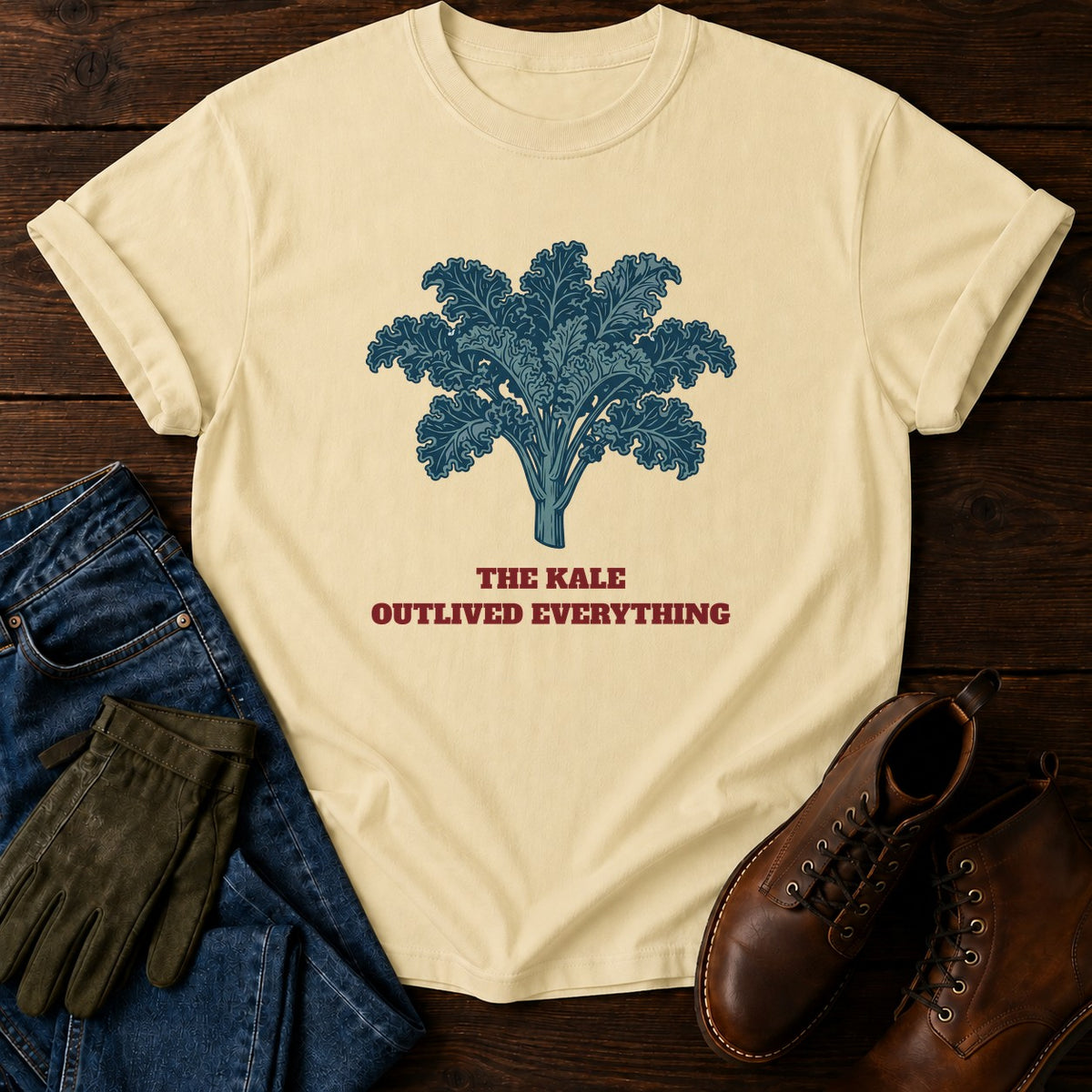 Kale Outlived Everything T-Shirt — Butter