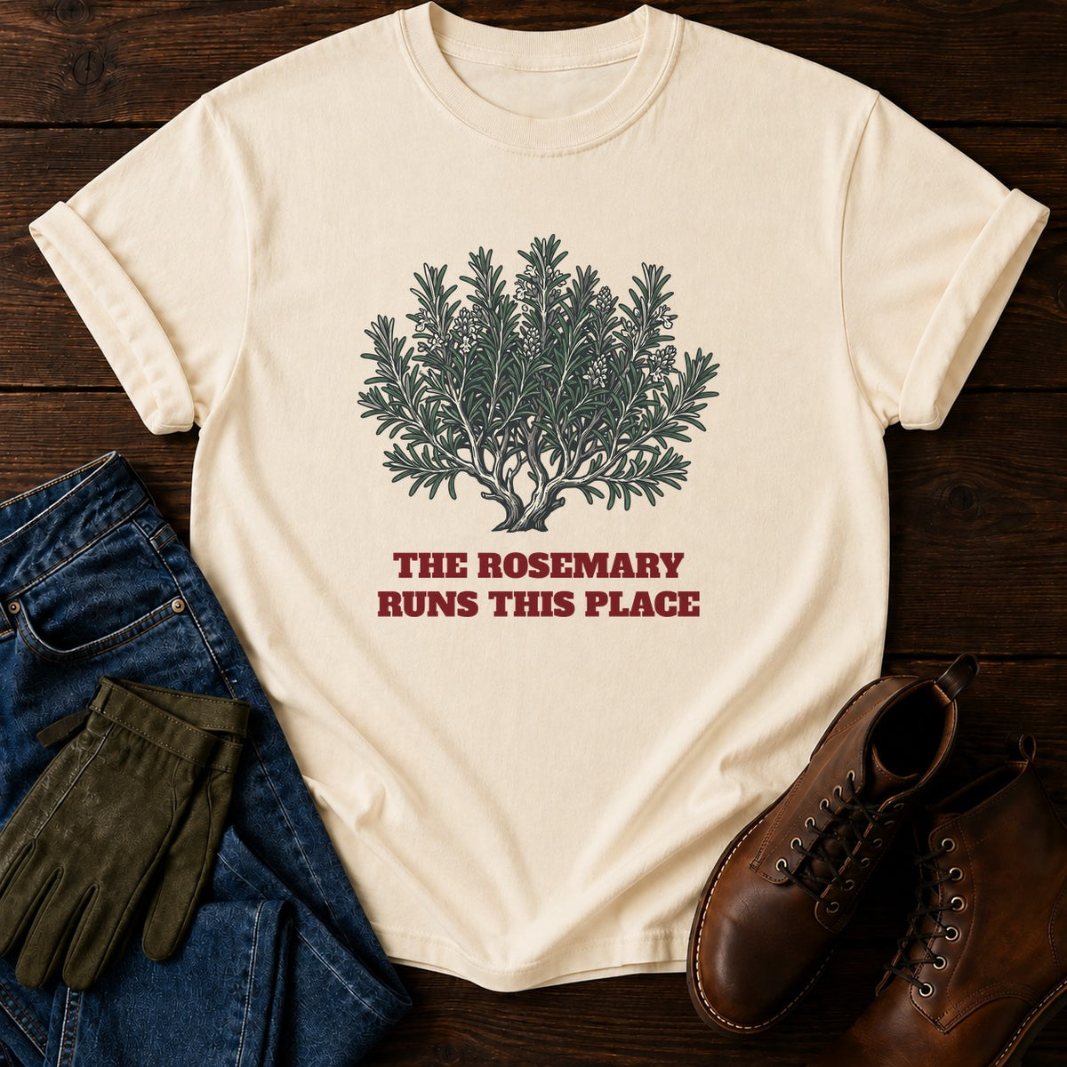 Runs This Place T-Shirt — Ivory