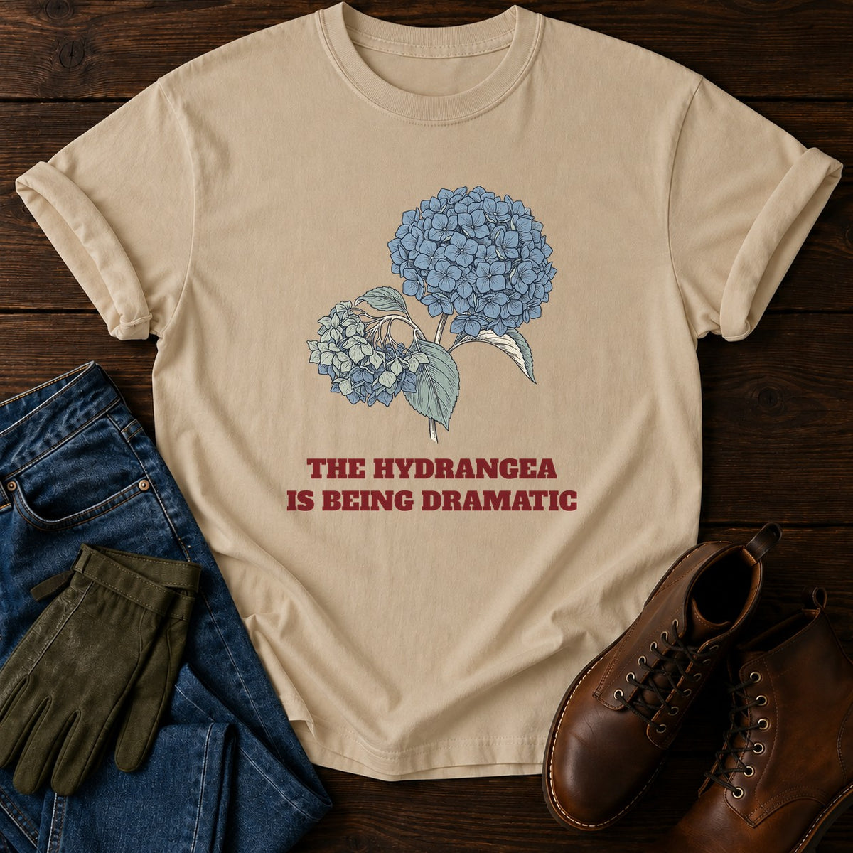 Being Dramatic T-Shirt — Sandstone
