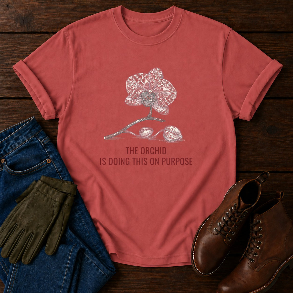 Doing This On Purpose T-Shirt — Crimson