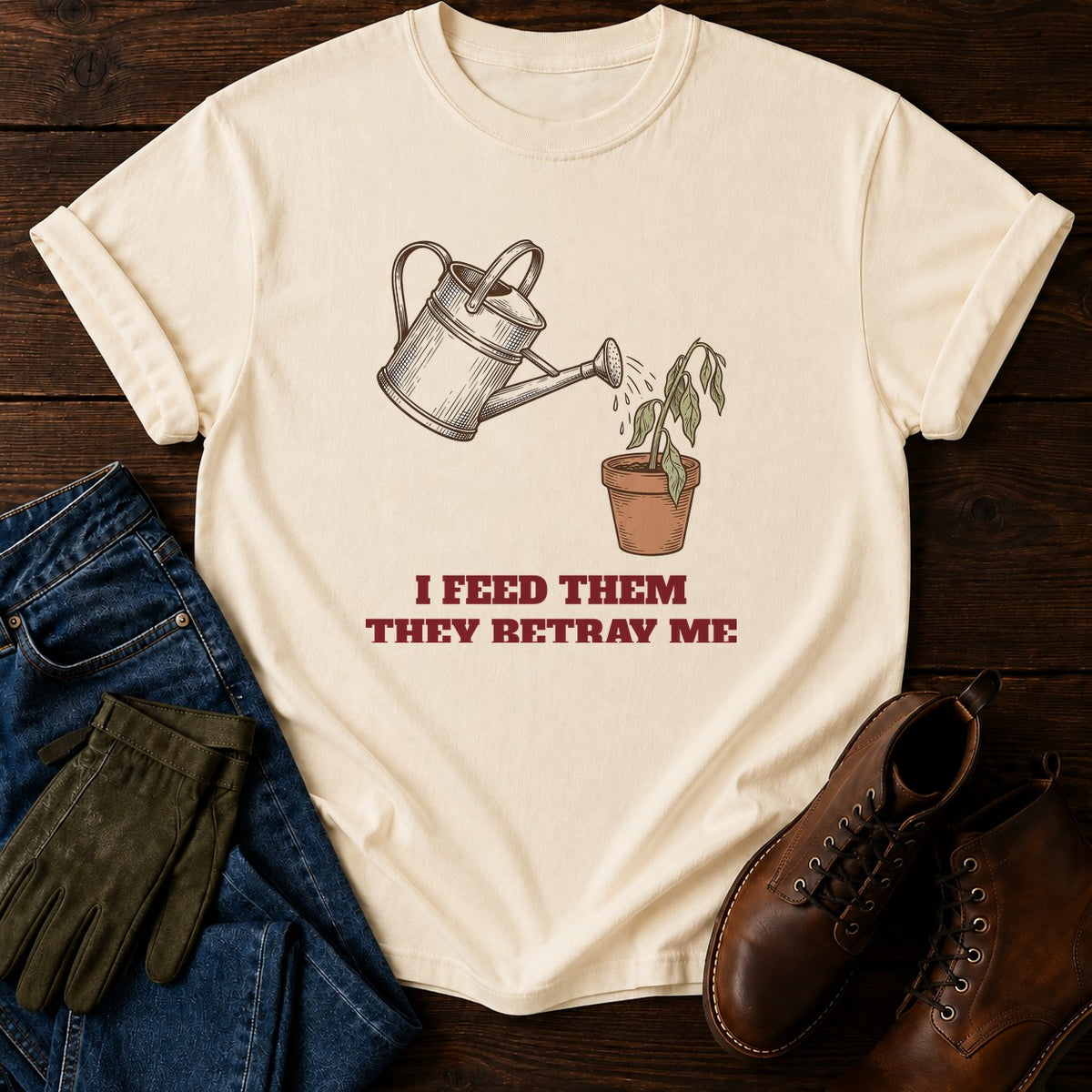 They Betray Me T-Shirt — Ivory