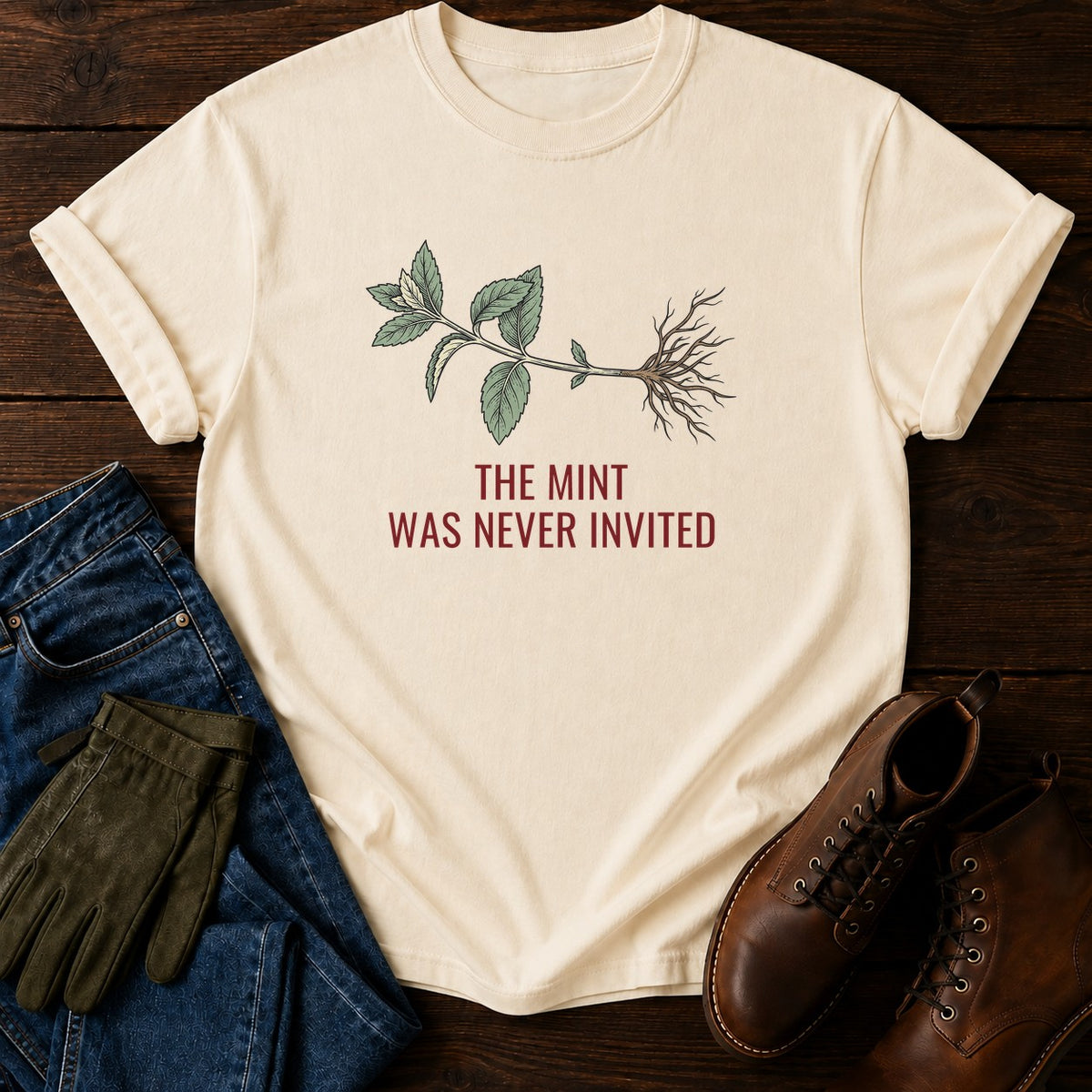 Never Invited T-Shirt — Ivory