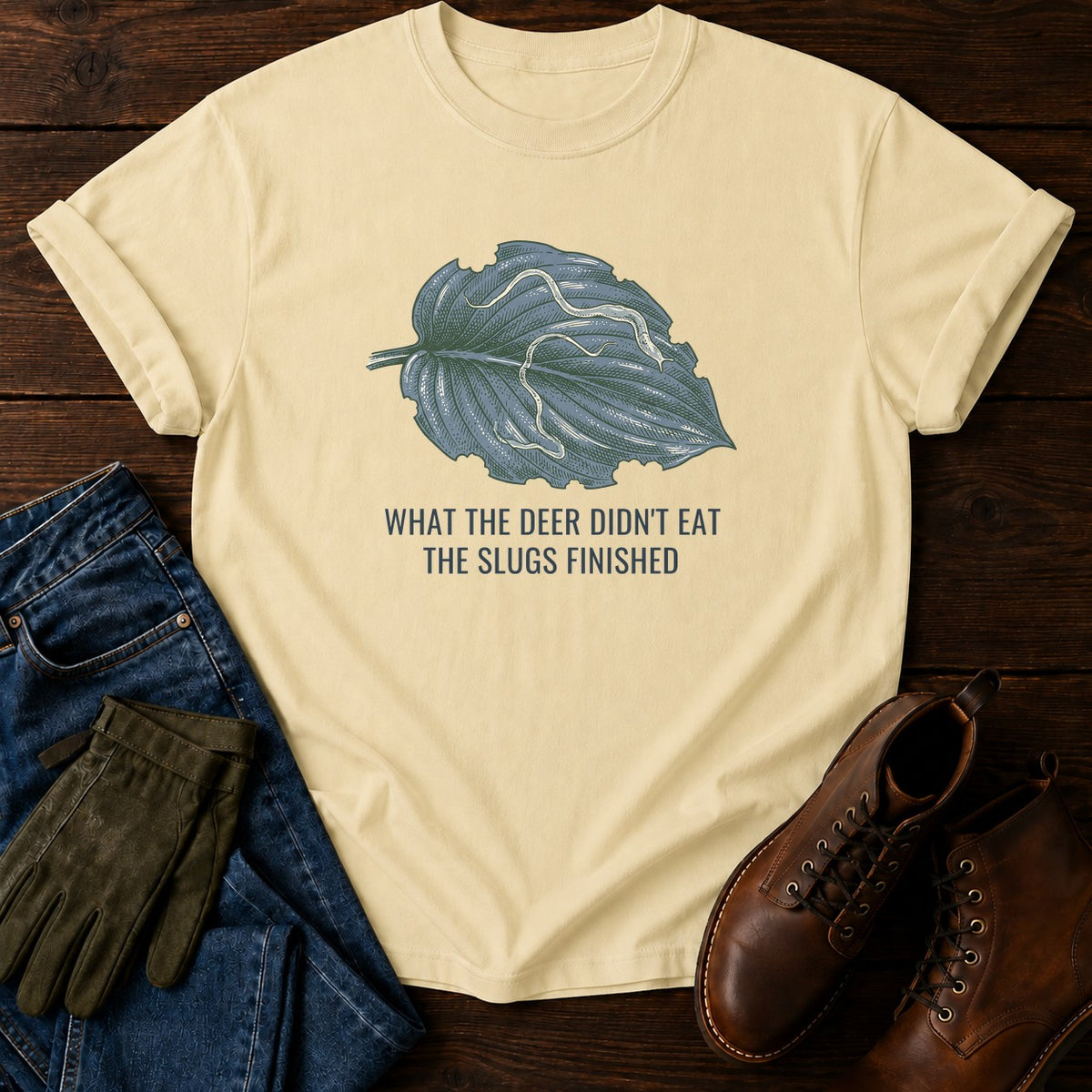 Deer And Slugs T-Shirt — Butter