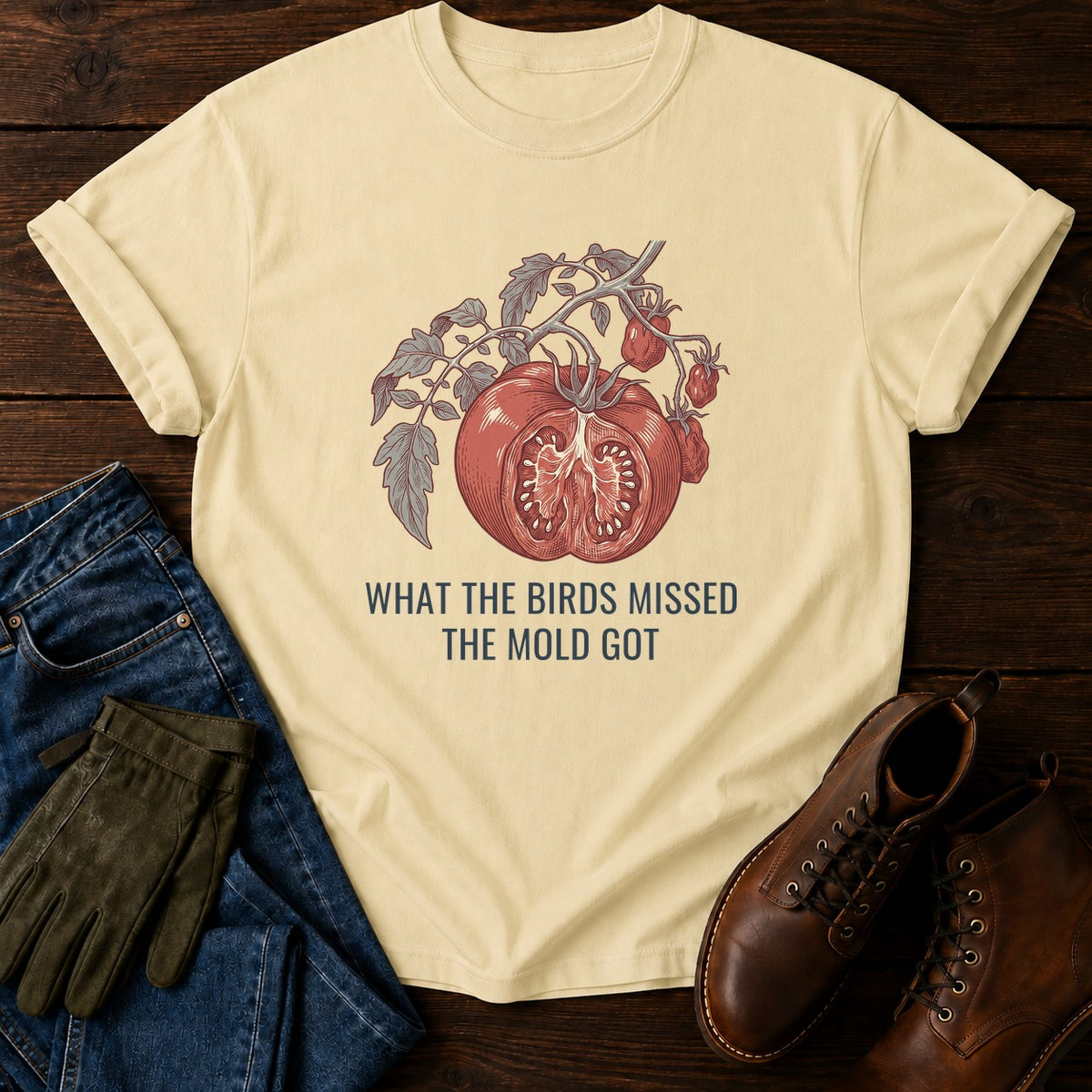 Birds And Mold T-Shirt — Butter