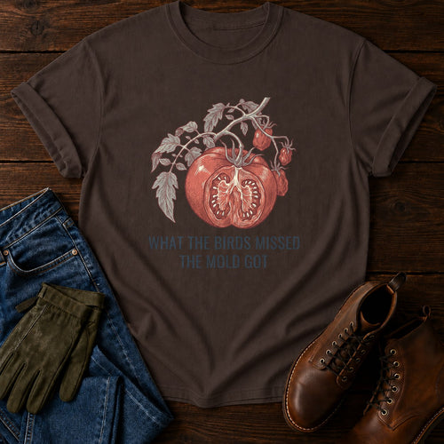 Birds And Mold T-Shirt — Espresso