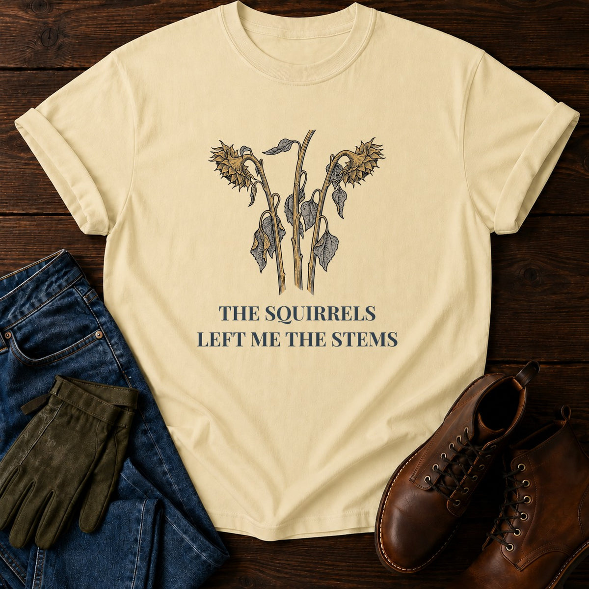 Left Me The Stems T-Shirt — Butter