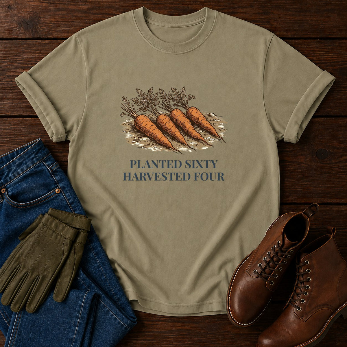 Planted Sixty T-Shirt — Khaki