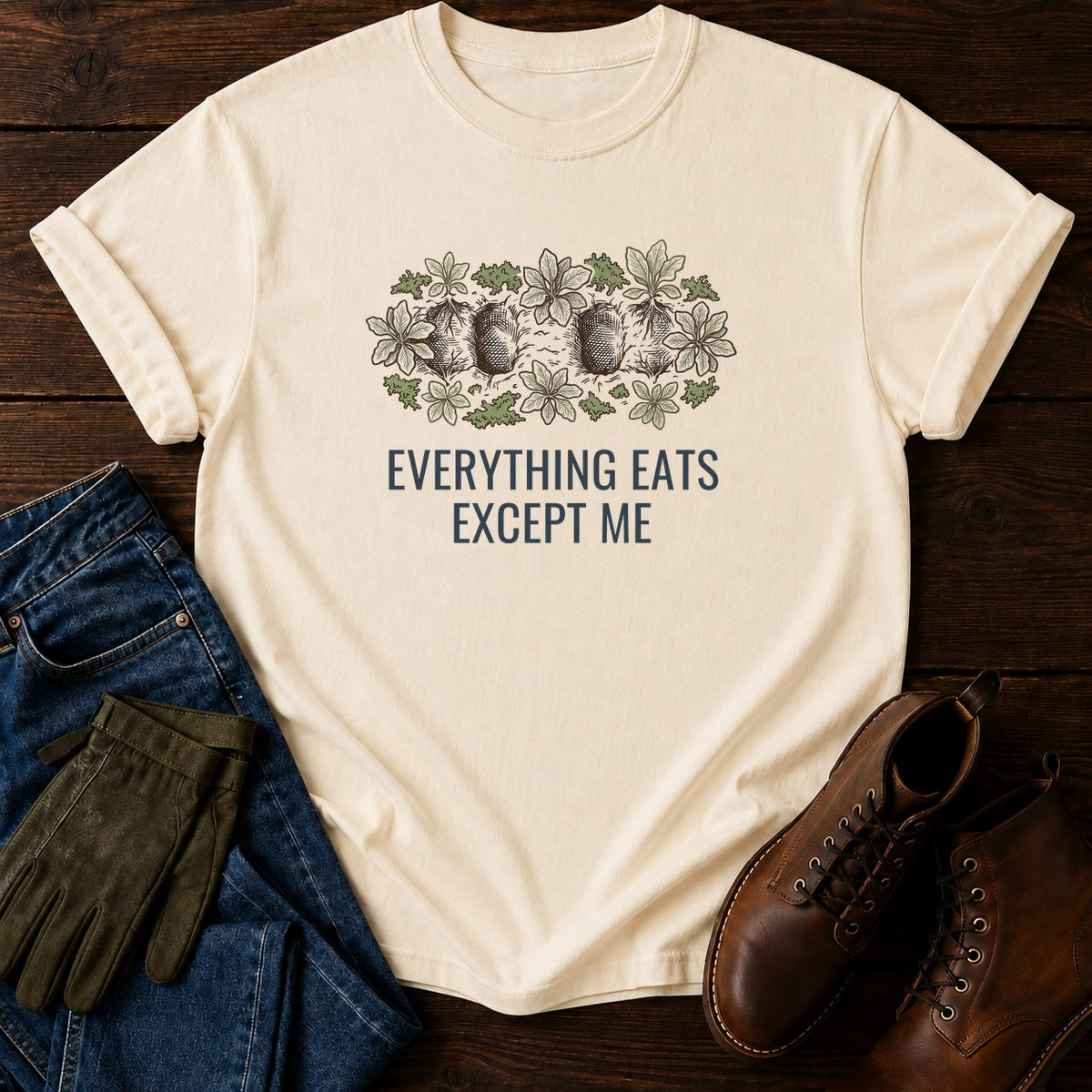 Everything Eats T-Shirt — Ivory