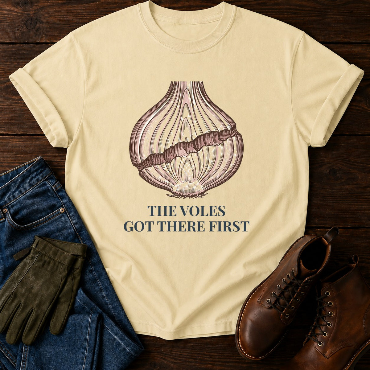 Voles Got There First T-Shirt — Butter
