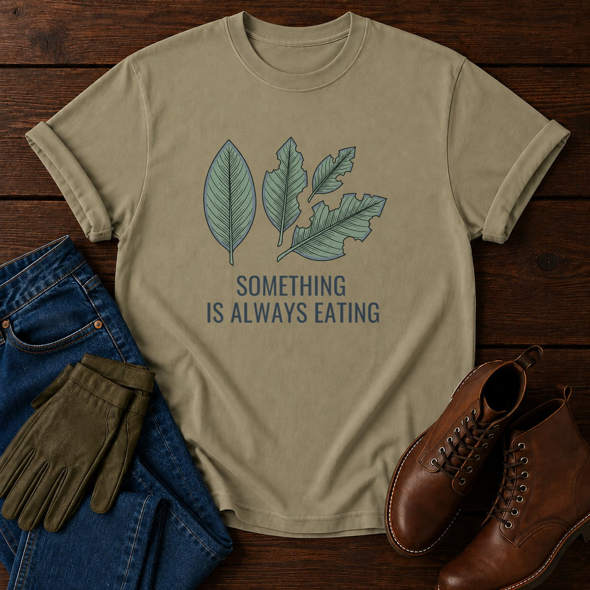 Always Eating T-Shirt — Khaki